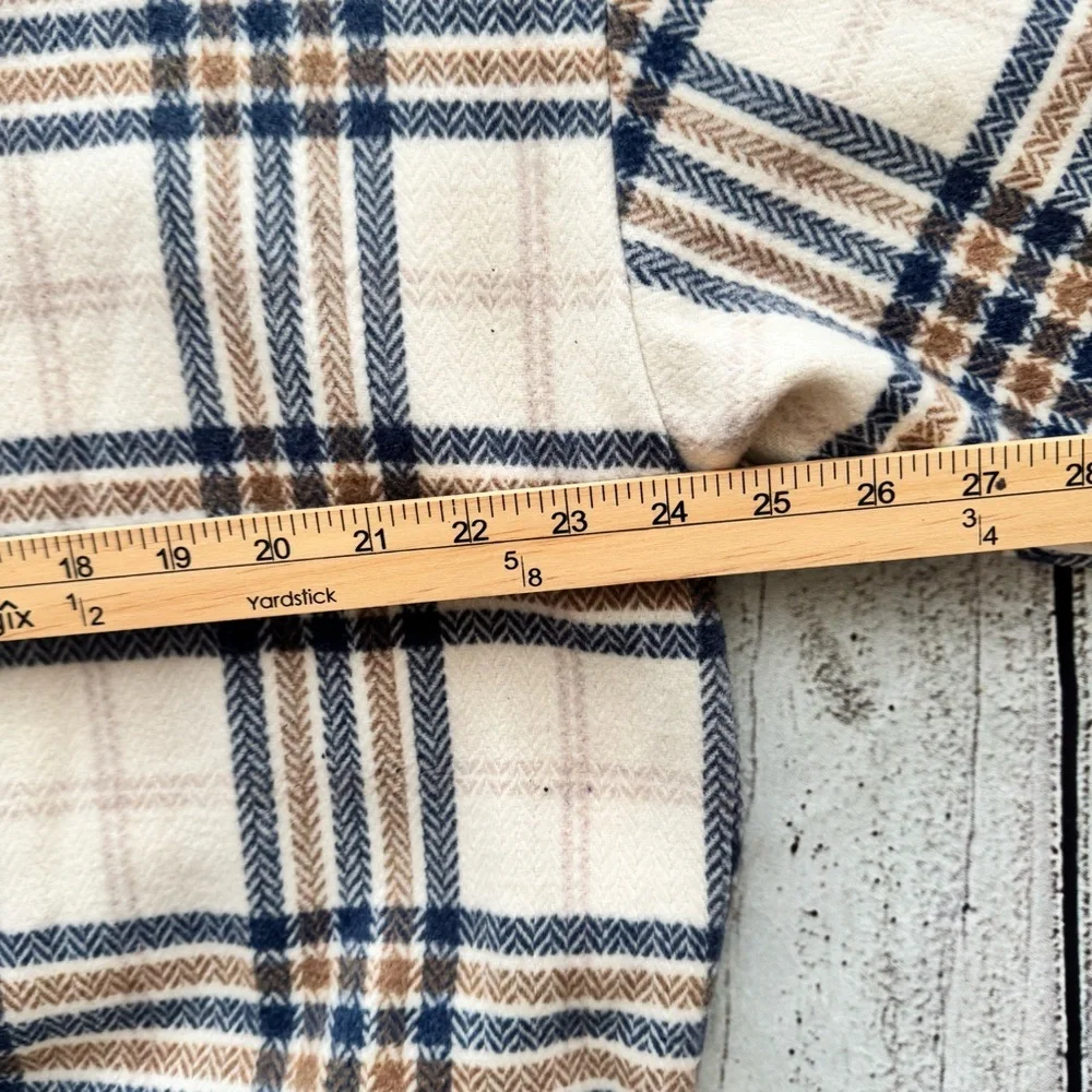 JK Studio Plaid‎ Varsity V-Neck Oversized Sweater